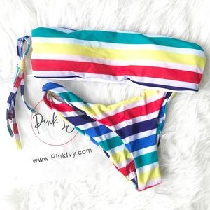 Pink Ivy Bright Rainbow Bikini